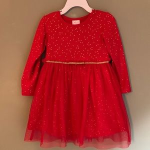 Hanna Andersson sparkle dress red size 90cm (US 3)